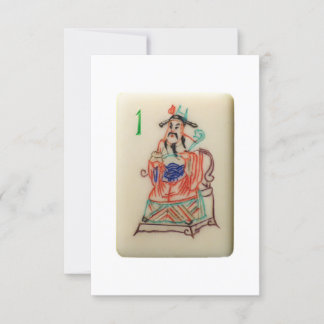 En Rik man - Mahjong Flower tile Inbjudningar