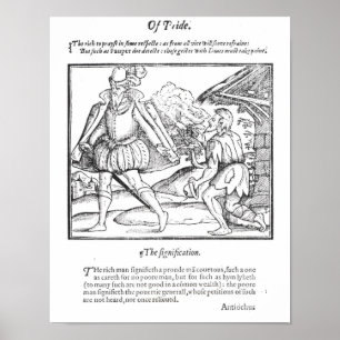 En rikeman Spurns en trasig tiggare Poster