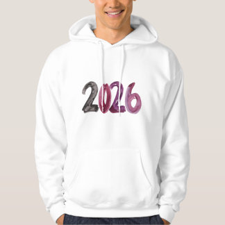 En rikligt målad 2026-illustration hoodie