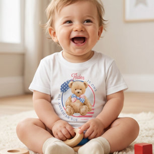 En riktig amerikansk pojke 1-årsdag t shirt
