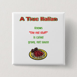 En riktig italienare klämmer fast knapp