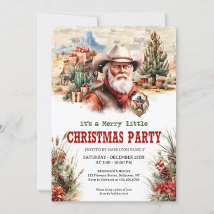En riktig Vilda western-julcowboy i äventyr Inbjudningar