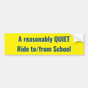 En rimligen TYST ritt to/from School undertecknar Bildekal