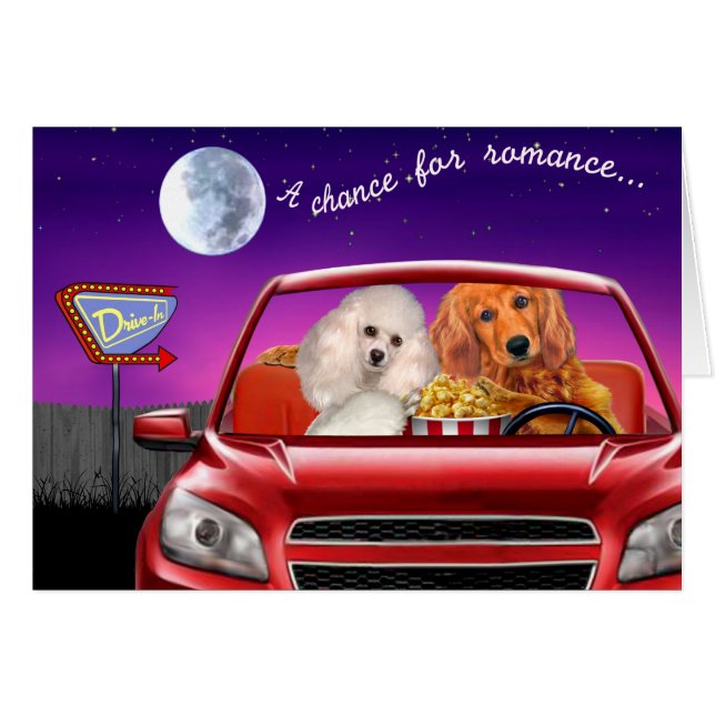 En riskera för romantik hälsningskort (Framsidan Horizontal)