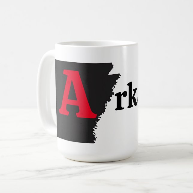 En rkansip-röd text kaffemugg (Framsida vänster)