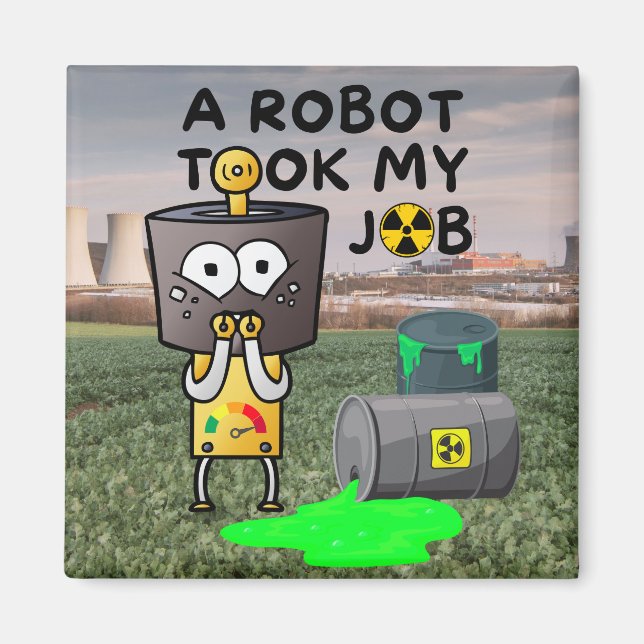 En Robot tog mitt jobb Magnet (Framsidan)