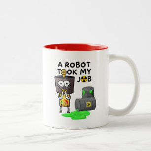 En Robot tog mitt jobb Två-Tonad Mugg