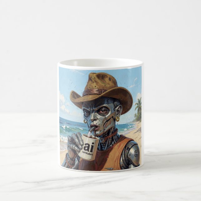 en robotcowboy kaffemugg (Center)
