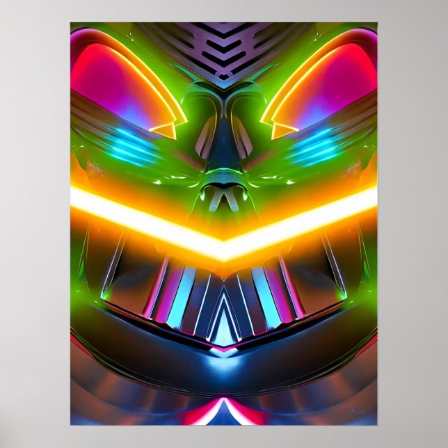 En robotvärld andas ner i nacken på dig poster (Framsidan)