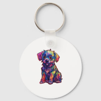 En rocka av glädje över den lysande sfining-Hund Nyckelring