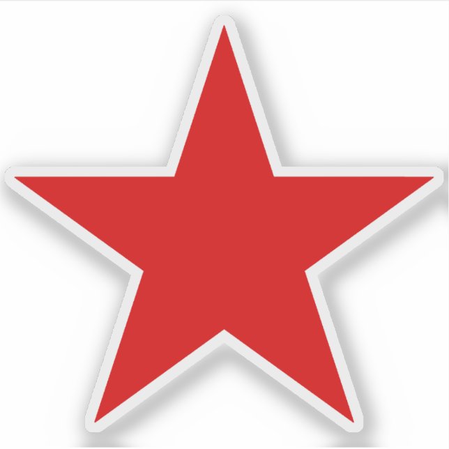 En röd anarkiststjärna klistermärken (Framsida)