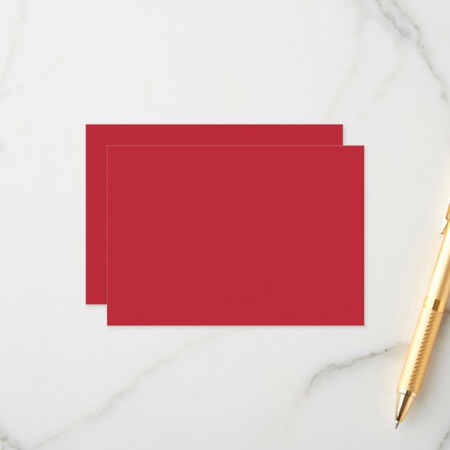 en röd bakgrund med tilläggskort (Fram/Back In Situ)