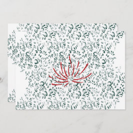 en röd blomma på en svart bakgrund inbjudningar