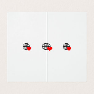 En röd hjärtsymbol skapad med jämna, djärva linjer kort