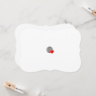 En röd hjärtsymbol skapad med jämna, djärva linjer kort