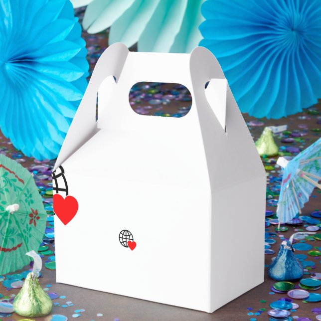 En röd hjärtsymbol skapad med jämna, djärva linjer presentaskar (Part)