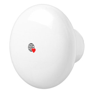 En röd hjärtsymbol skapat med ett jämnt, fetstilt knopp