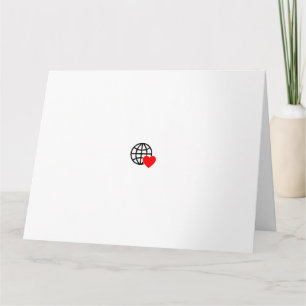 En röd hjärtsymbol skapat med ett jämnt, fetstilt kort