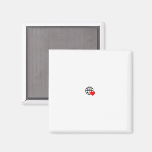 En röd hjärtsymbol skapat med ett jämnt, fetstilt magnet