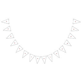 En röd hjärtsymbol skapat med ett jämnt, fetstilt  vimplar