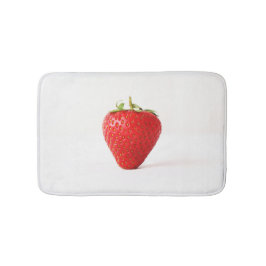 En röd jordgubbsbmcna badrumsmatta
