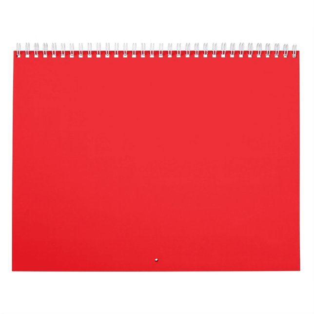 En röd kvadrat omgiven av en tunn vit gräns, kräme kalender (Omslag)