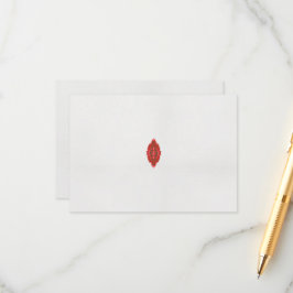 en röd och brun design på vit bakgrund tilläggskort