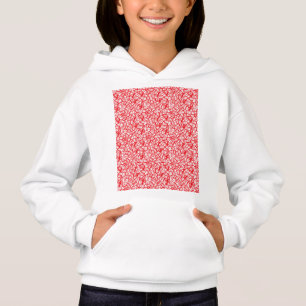 en röd och vit bakgrund med mönster t shirt