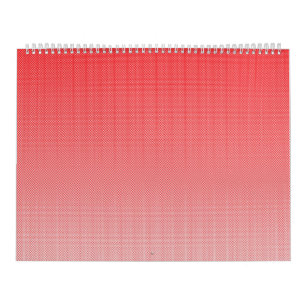 en röd och vit bakgrund med små fyrkanter kalender