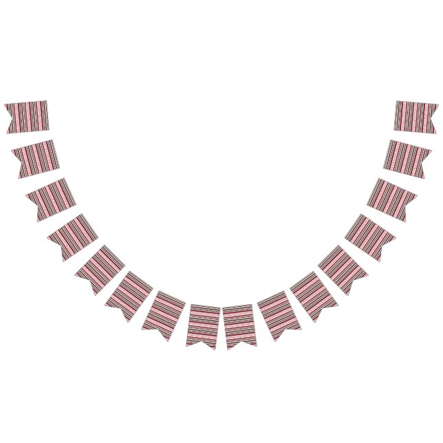 en röd och vit strimmig mönster vimplar (Alla)
