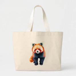 En röd panda jumbo tygkasse