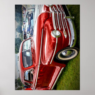 En röd Plymouth-Speciell lyxkupe Poster