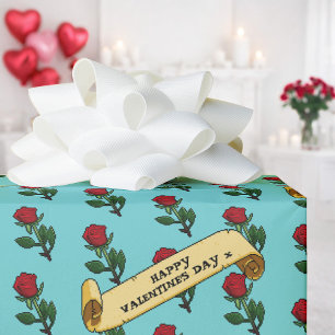 En Röd ros Glad Alla hjärtans dag 80-årsjubileum Presentpapper