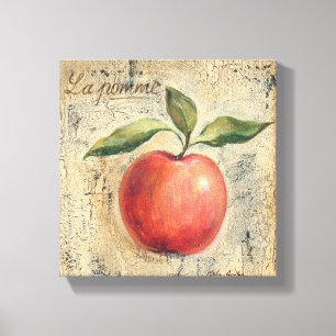 En röda skina Apple Canvastryck
