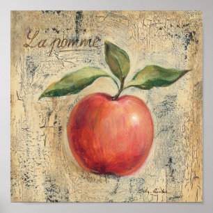 En röda skina Apple Poster