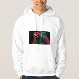 en rödhårig lutning i kommandouniformen hoodie