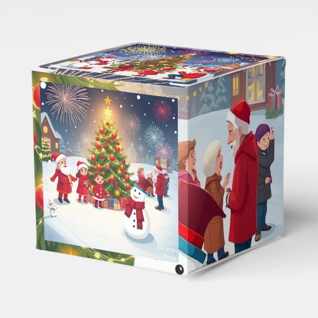 En rödkrabbad Helgdag Firande: jul och N Presentaskar (Framsidan Sidan)