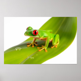 En Rödögd Trädgroda Poster