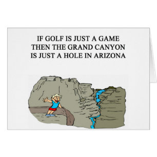 en rolig golfdesign hälsningskort