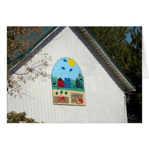 En rolig lada Quilt Hälsningskort