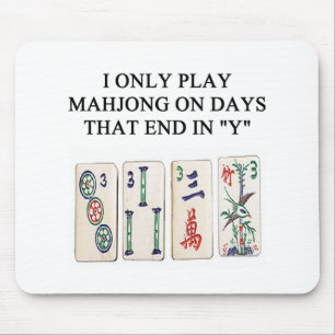 en rolig mahjongdesign musmatta