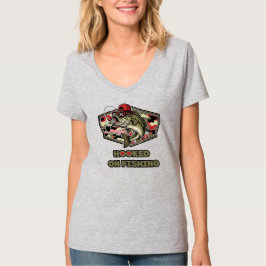 En rolig och djärv illustration av en cool abborre t shirt