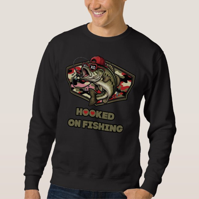 En rolig och djärv illustration av en cool bas lång ärmad tröja (Framsida)