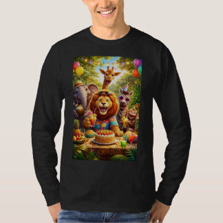 En rolig och färgglad Zoo-födelsedagsfest T Shirt