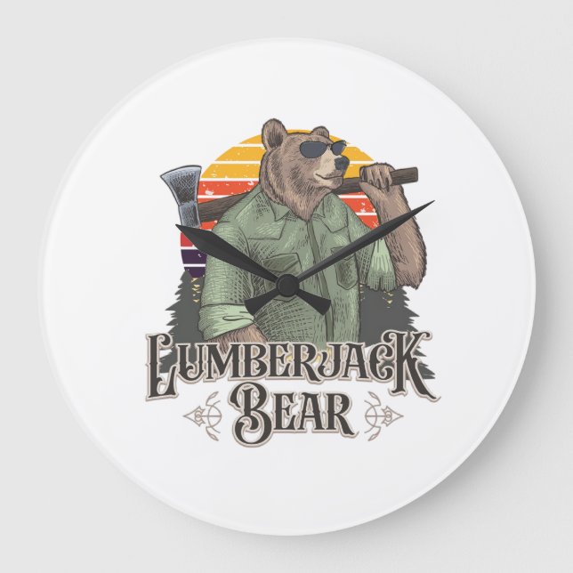 En rolig puss med en tecknad björn stor klocka (Framsida)