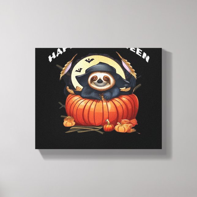 En rolig satir med Halloween Essential T-Sh Canvastryck (Framsida)