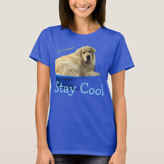 En rolig t-shirt med en Golden Retriever.