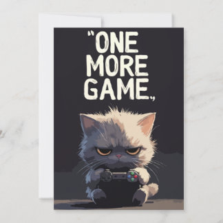 En Roligare Spel Grinig Spelare Katt Roligt Välkom Inbjudningar