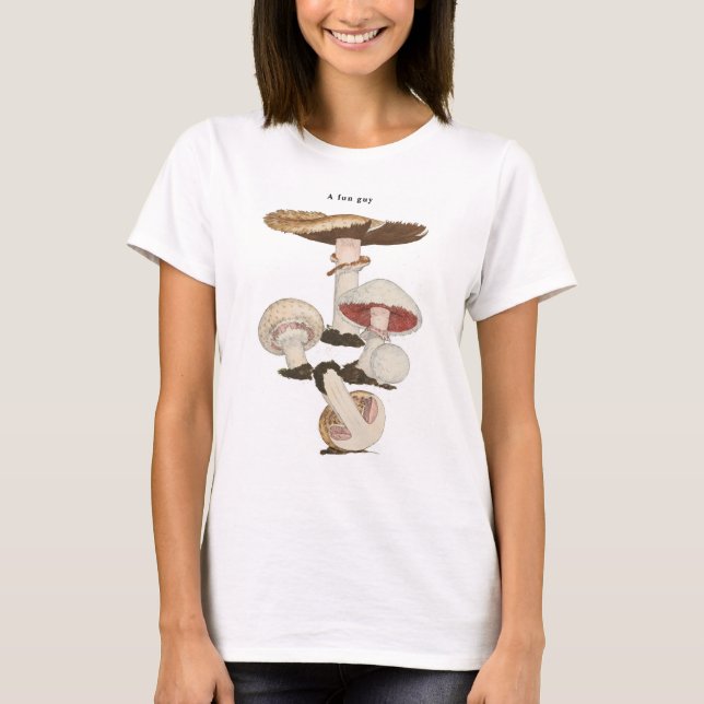 En Roligt Guy Mushroom rolig T-shirt (Framsida)
