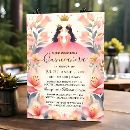 En Roligt Joy Lily Twin Dual Joint Dubbla Quincean Inbjudningar